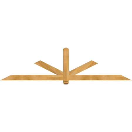 Ekena Millwork Kennewick Rough Sawn Timber Gable Bracket, Western Red Cedar, 96"W x 24"H x 2"D x 4"F, 6/12 Pitch GBW096X24X0204KEN00RWR